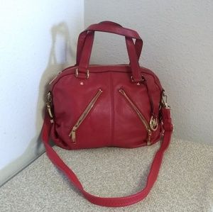 Michael Michael Kors Red Pebbled Leather Bag